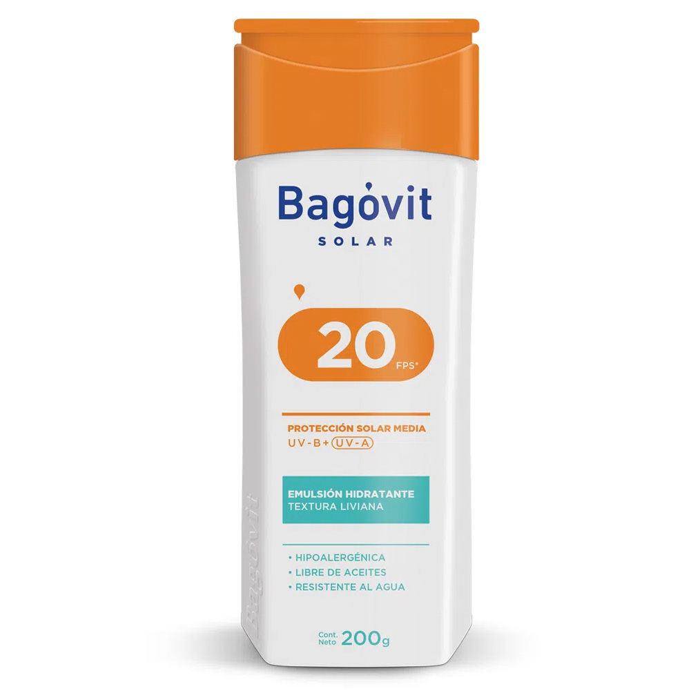 BAGOVIT PROTECTOR SOLAR FAMILY CARE EMULSION FPS 20 X 200 ML.